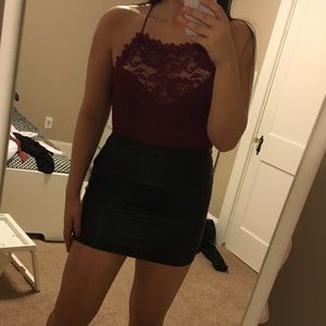 Maroon bodysuit
